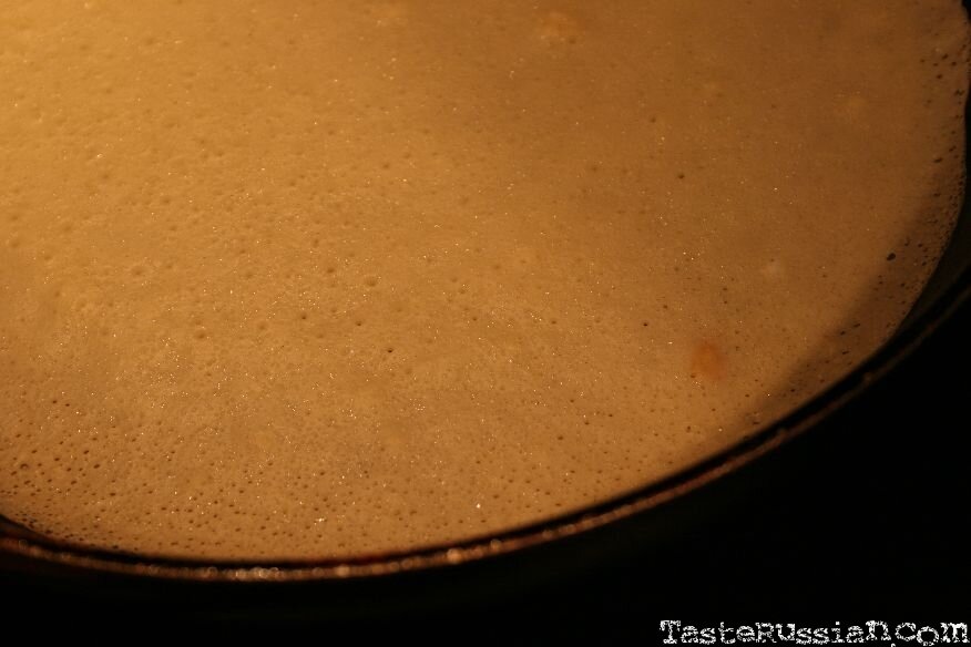 blinchik's texture when frying
