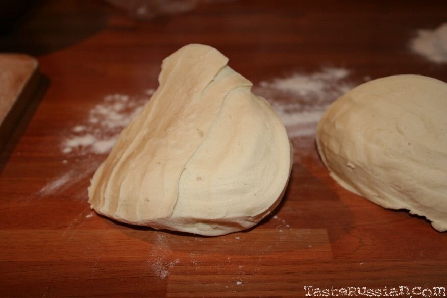 dough in section